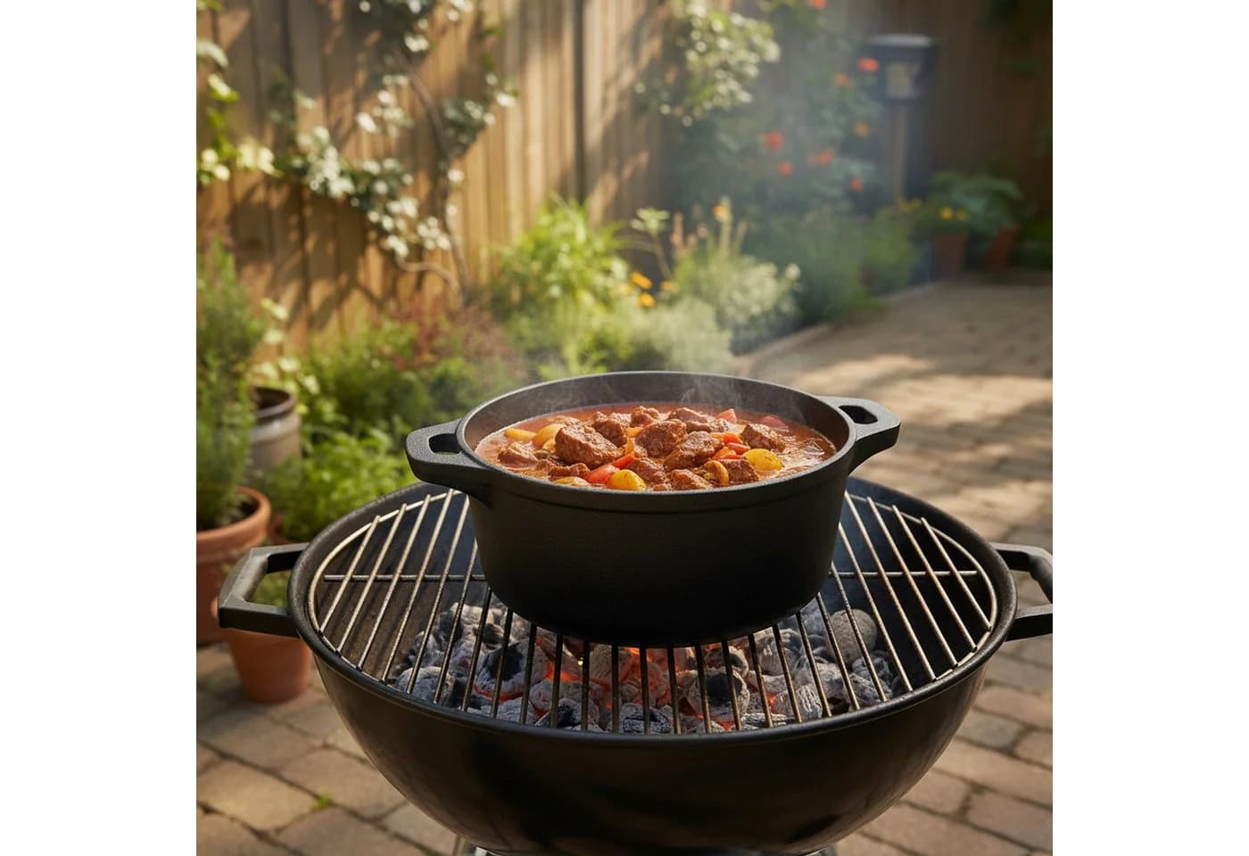 BBQ-Toro Gusseisen Bräter Cocotte 4L Schwarz