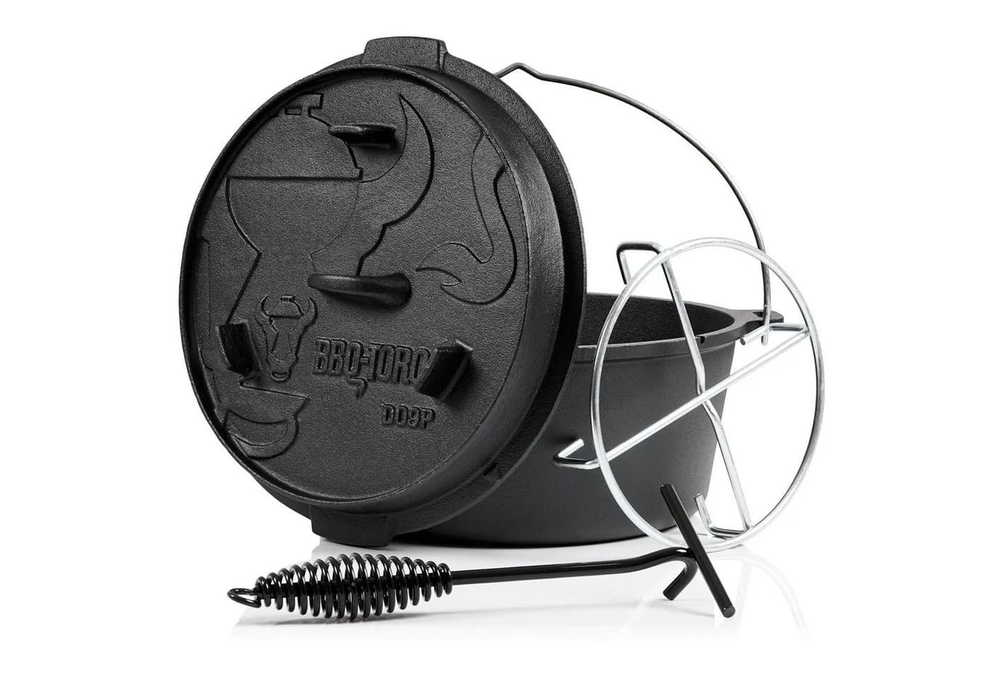 BBQ-Toro Dutch Oven DO9PX 9L Gusseisen Grilltopf Schwarz - Bild 2