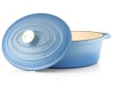 BBQ-Toro Bräter Gusseisen Cocotte 4,3L Blau Oval Bild 4