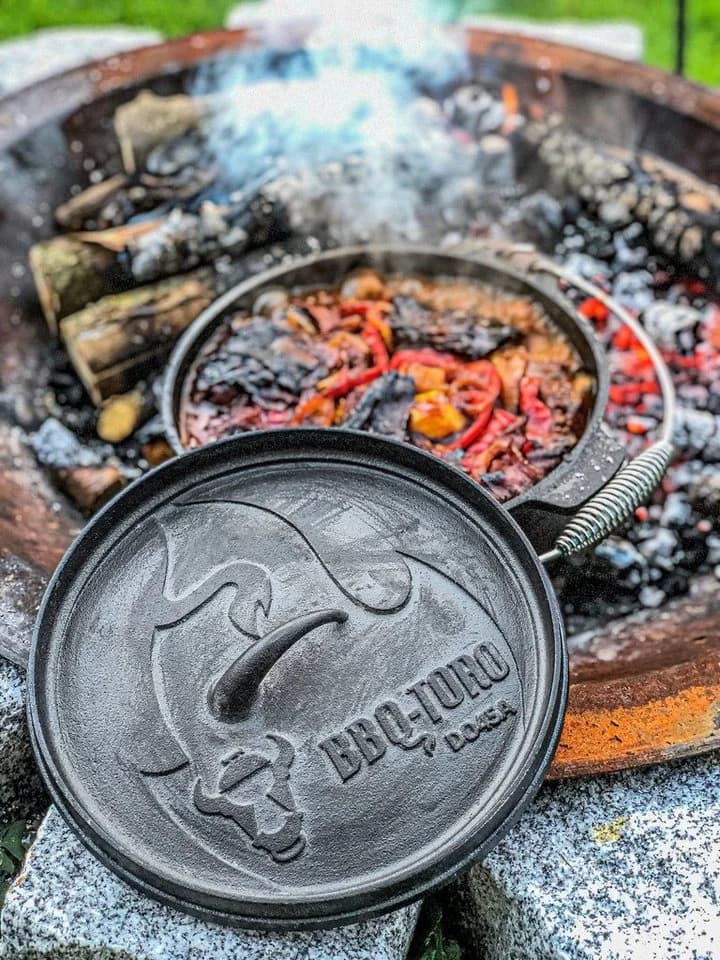 BBQ-Toro Dutch Oven DO18A 19L Gusseisen Grilltopf Schwarz