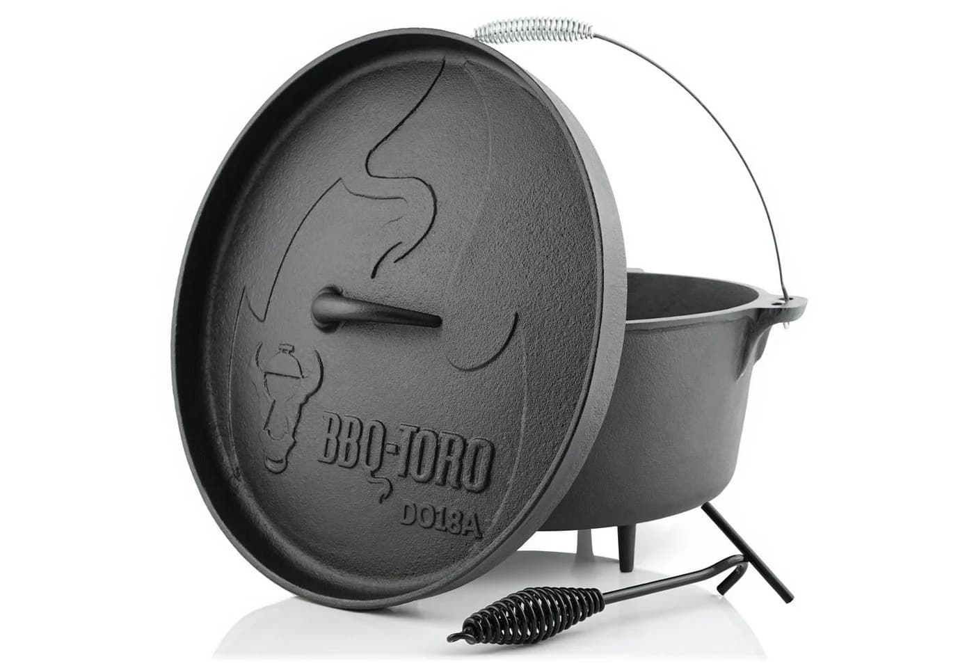 BBQ-Toro Dutch Oven DO18A 19L Gusseisen Grilltopf Schwarz - Bild 2