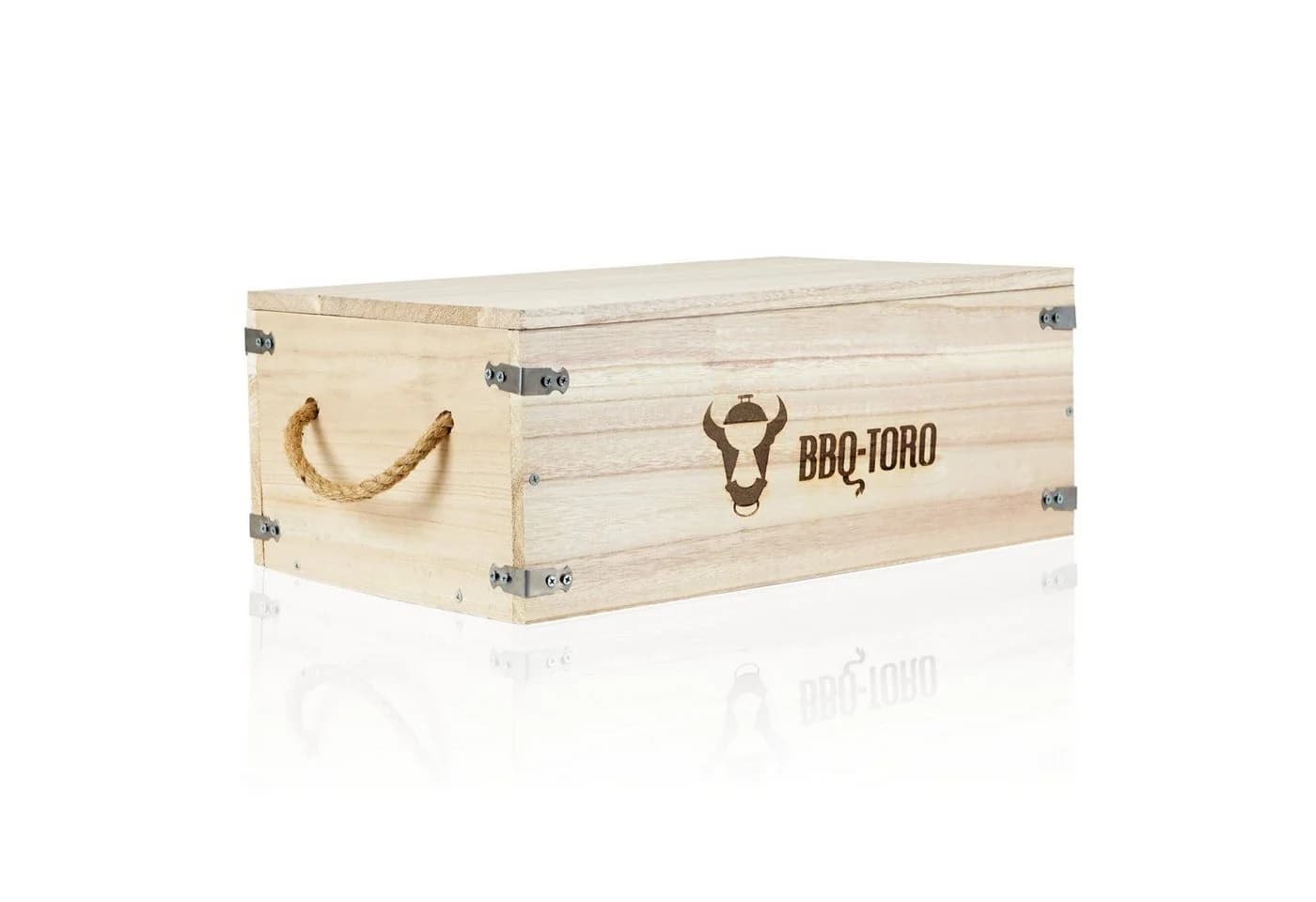 BBQ-Toro Rustikale Holzkiste Aufbewahrung Ahornholz Vintage