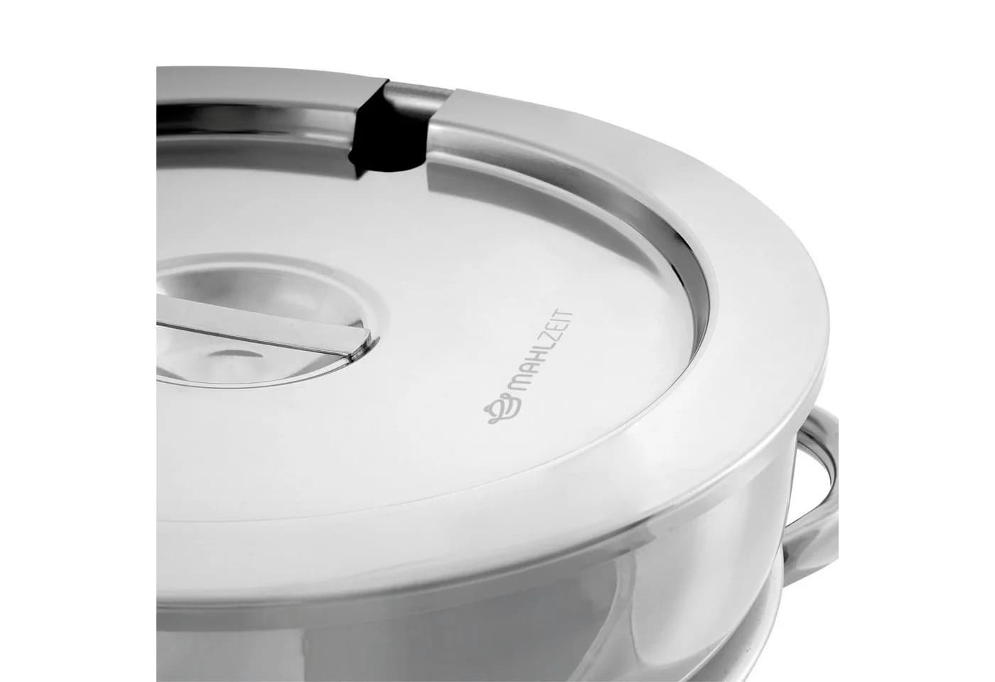 Mahlzeit Speisenwärmer Edelstahl Chafing Dish rund 10 Liter