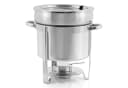 Mahlzeit Speisenwärmer Edelstahl Chafing Dish rund 10 Liter Bild 2