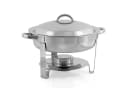 Mahlzeit Speisenwärmer Edelstahl Chafing Dish rund 4,5 Liter silber Bild 2