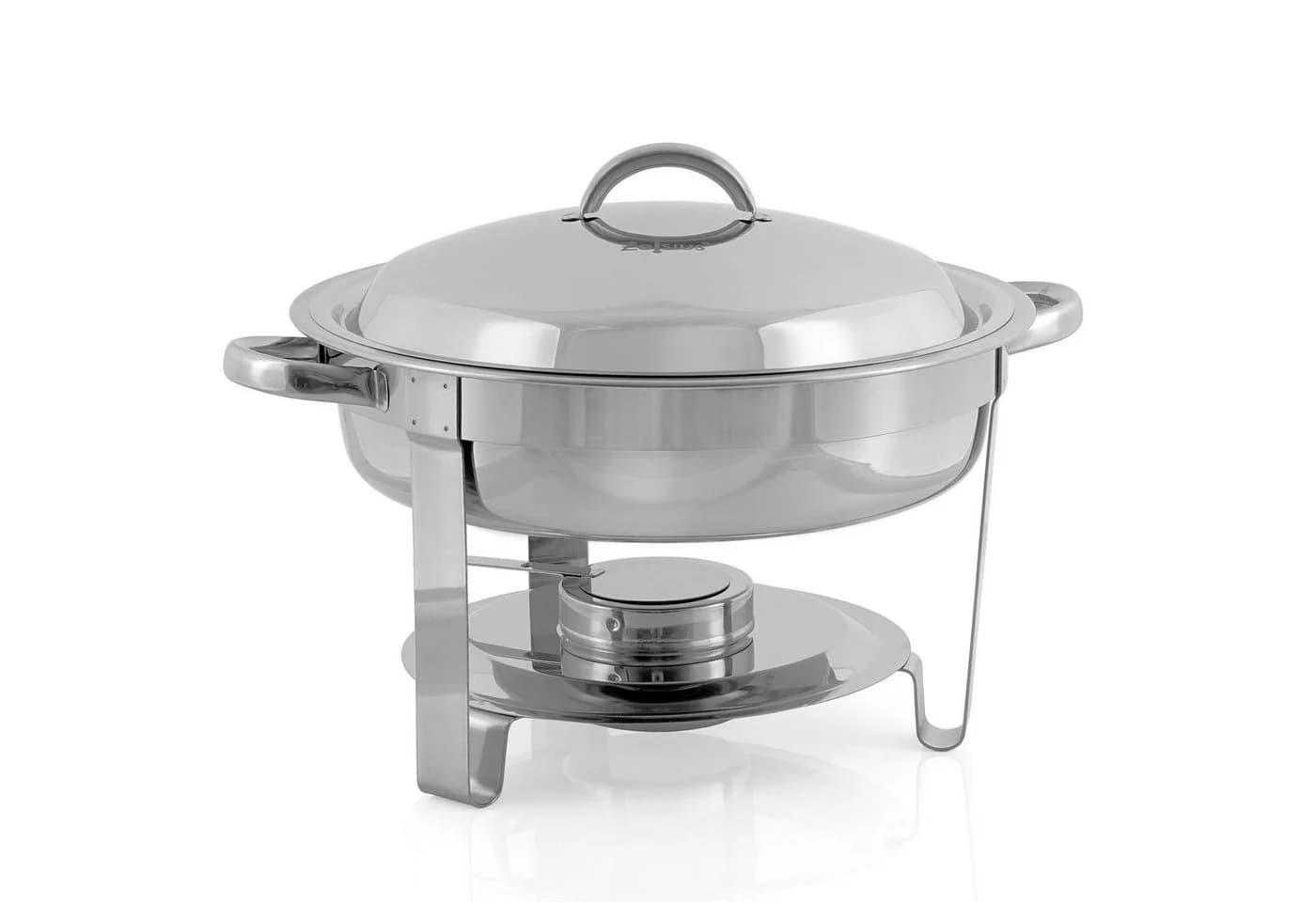 Mahlzeit Speisenwärmer Edelstahl Chafing Dish rund 4,5 Liter silber - Bild 2