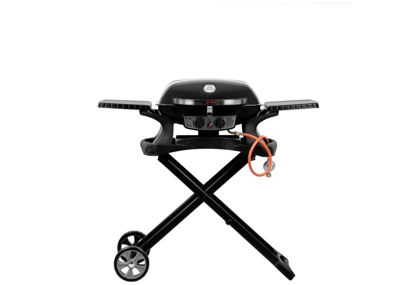 BBQ-Toro Tragbarer Tisch-Gasgrill mit 2 Brennern und Seitenablagen Schwarz - Bild 2