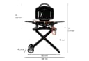 BBQ-Toro Tragbarer Tisch-Gasgrill mit 2 Brennern und Seitenablagen Schwarz Bild 4
