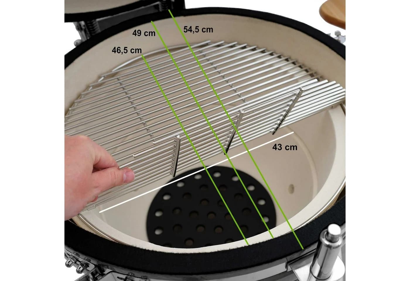BBQ-Toro Keramikgrill KURO Ø 52 cm Grau - Bild 5