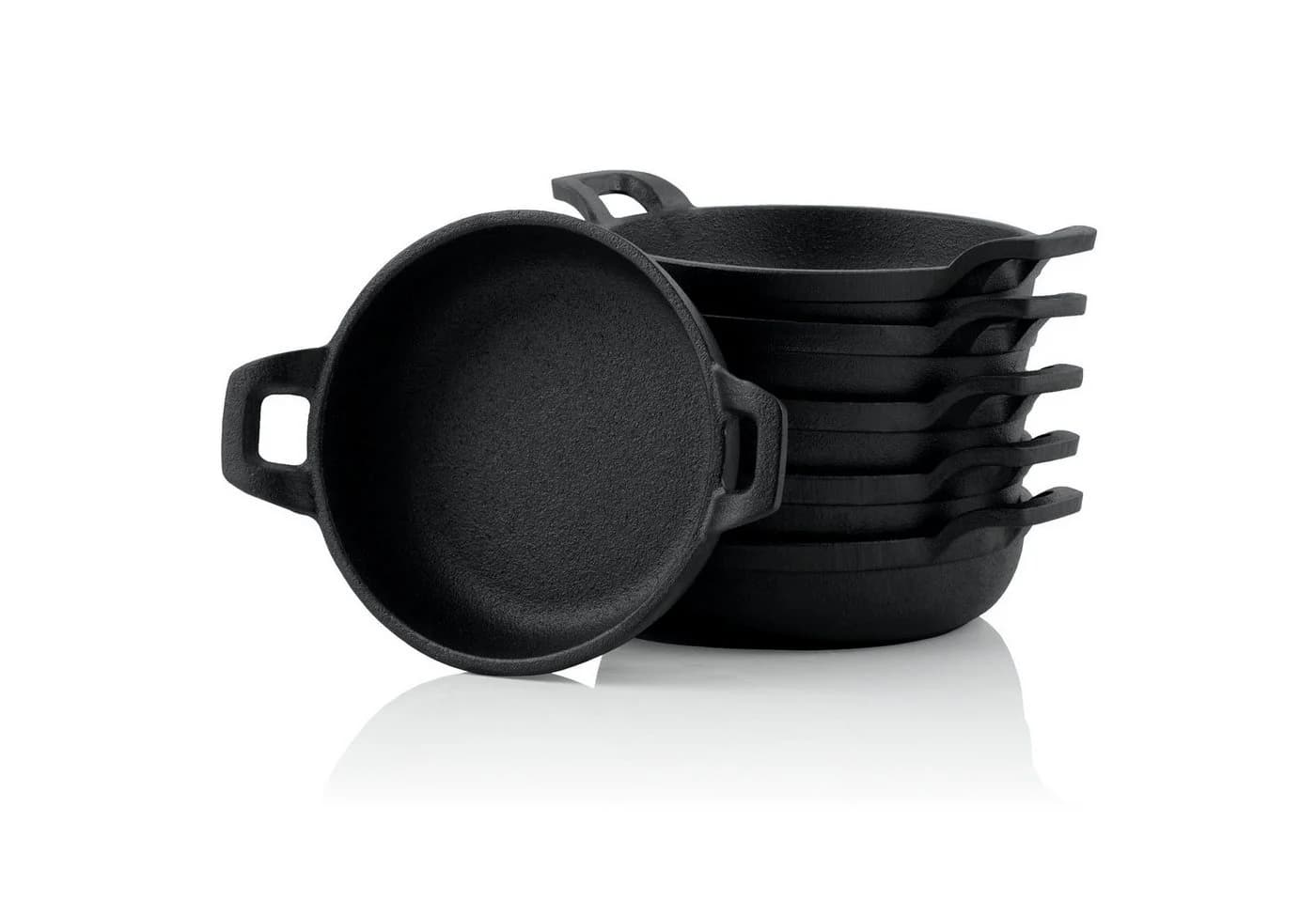 BBQ-Toro Grillpfanne Gusseisen 6er Set Schwarz - Bild 2
