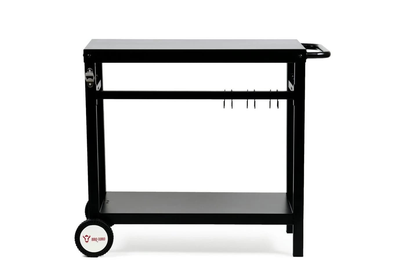 BBQ-Toro Grillwagen mit Arbeitsfläche und Rädern Schwarz - Bild 3