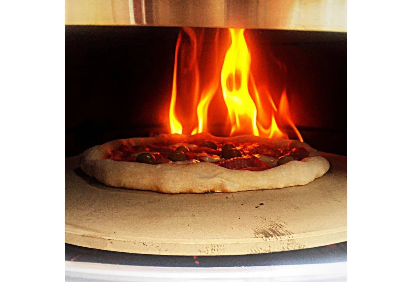 Mahlzeit Pizzastein 4-teiliges Set Cordierit mit Schaufel & Roller - Bild 4
