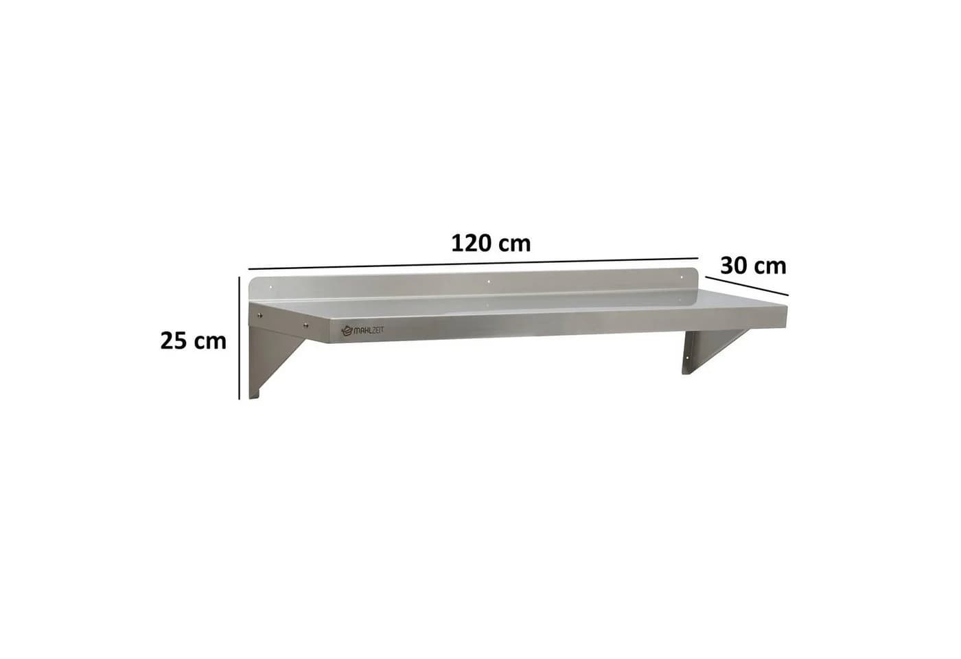 Mahlzeit Edelstahl Wandregal 120x30 cm - Bild 3