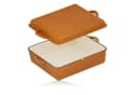 Mahlzeit Bräter Gusseisen emailliert 10,5 L Sunny Orange 2in1 mit Grillpfanne Bild 2