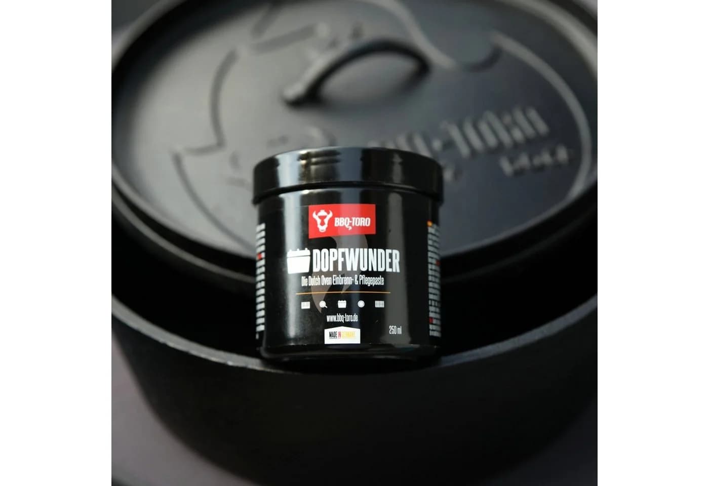 BBQ-Toro DOPFHELD Einbrenn- & Pflegeöl für Dutch Oven, 2x 250 ml - Bild 3