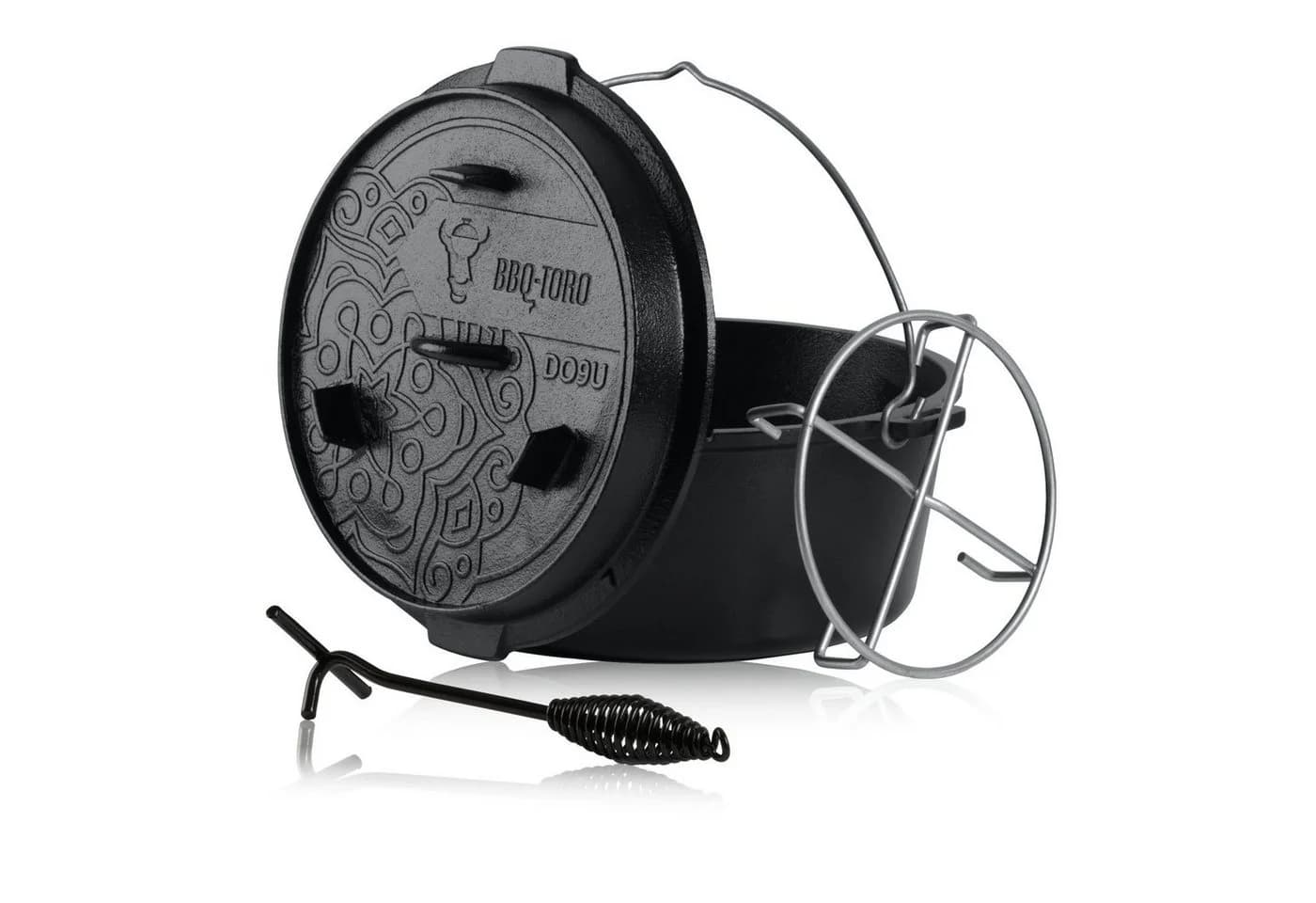 BBQ-Toro Dutch Oven DO9UX 9L Gusseisen Grilltopf PRO3+ - Bild 2