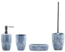 MSV Badaccessoires-Set CARRARE 4-tlg. Keramik Blau-Grau Bild 2