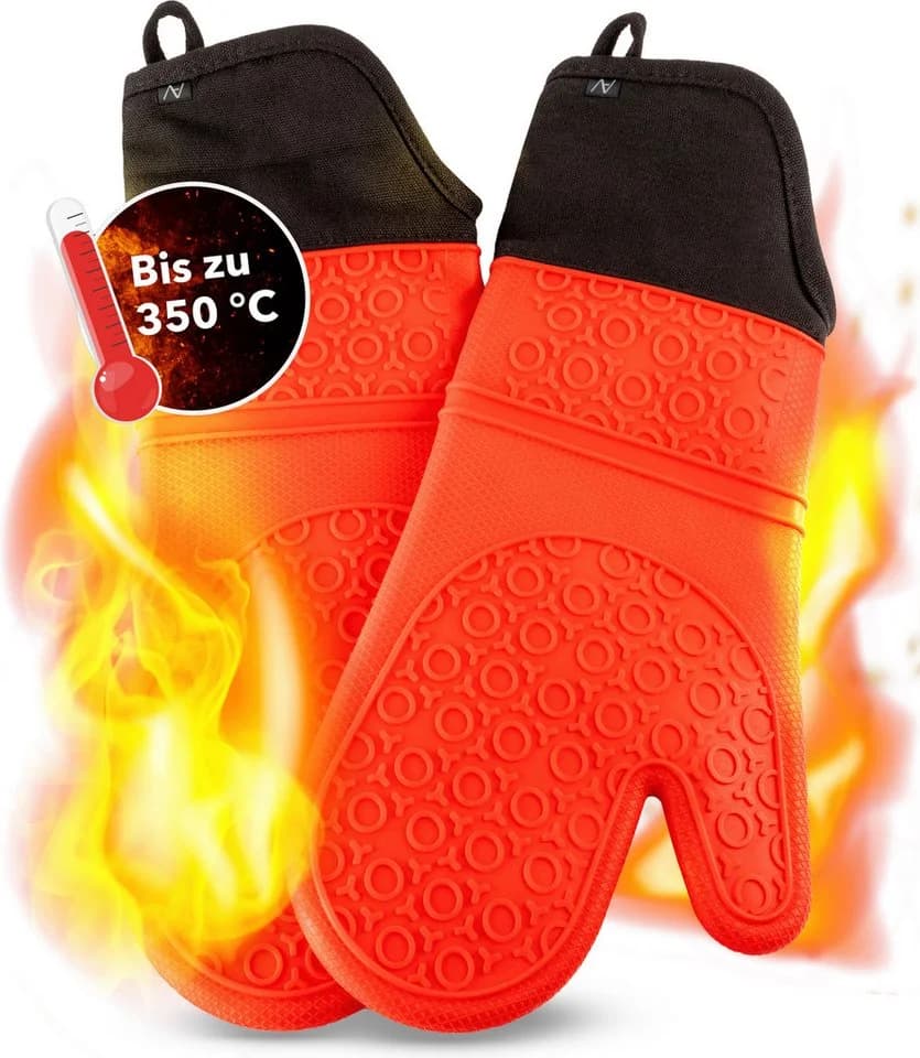 AVANA Silikon Ofenhandschuhe Rot Hitzebeständig 350°C - Bild 2