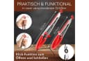 AVANA Kochzange 2er-Set Edelstahl Silikon Rot mit Standfuß Bild 4