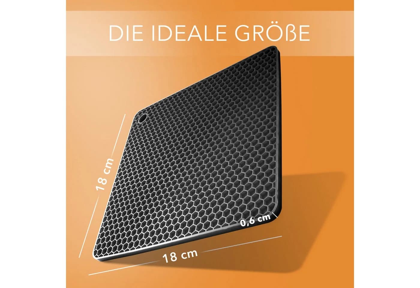 AVANA Topfuntersetzer Silikon 4er Set Schwarz Wabenmuster - Bild 3