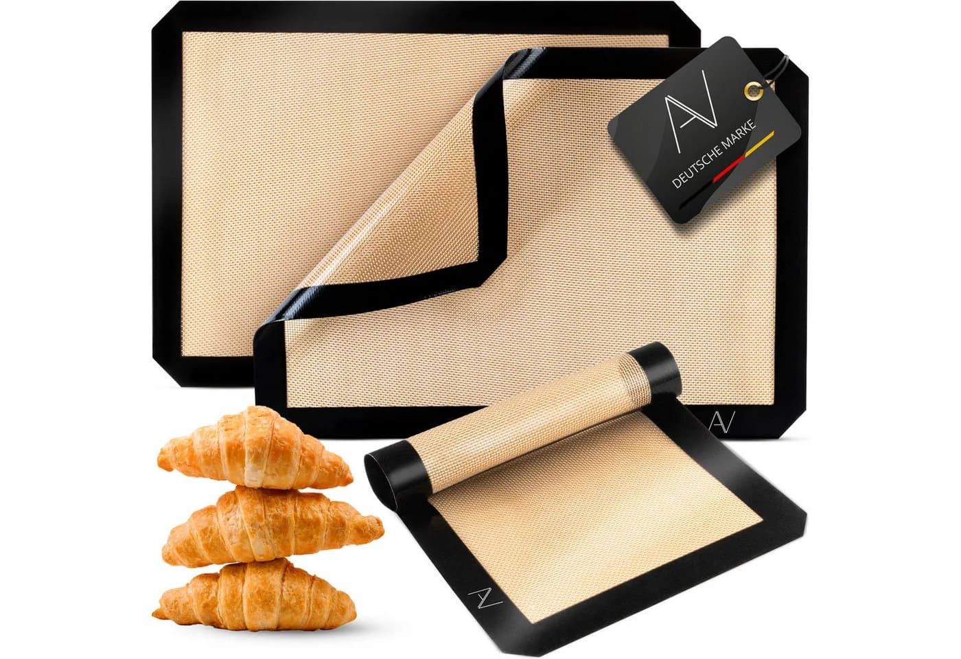AVANA Backmatte Silikon 3er Set Schwarz Antihaft - Bild 2