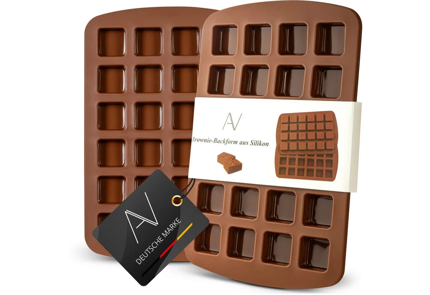 AVANA Silikon Brownieform 24er Set Antihaft BPA-frei Braun - Bild 2