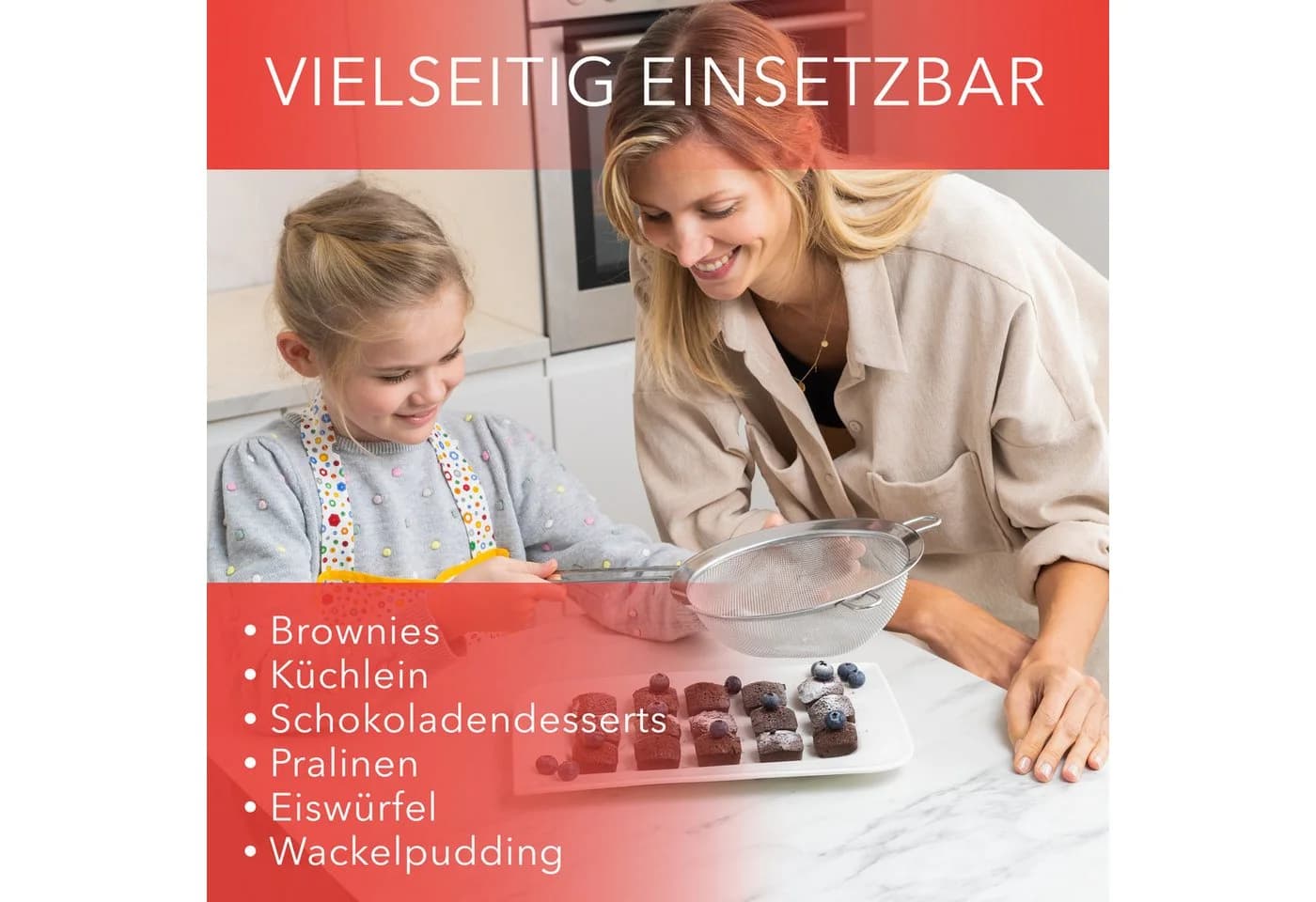 AVANA Silikon Brownieform 24er Set Antihaft BPA-frei Braun - Bild 4