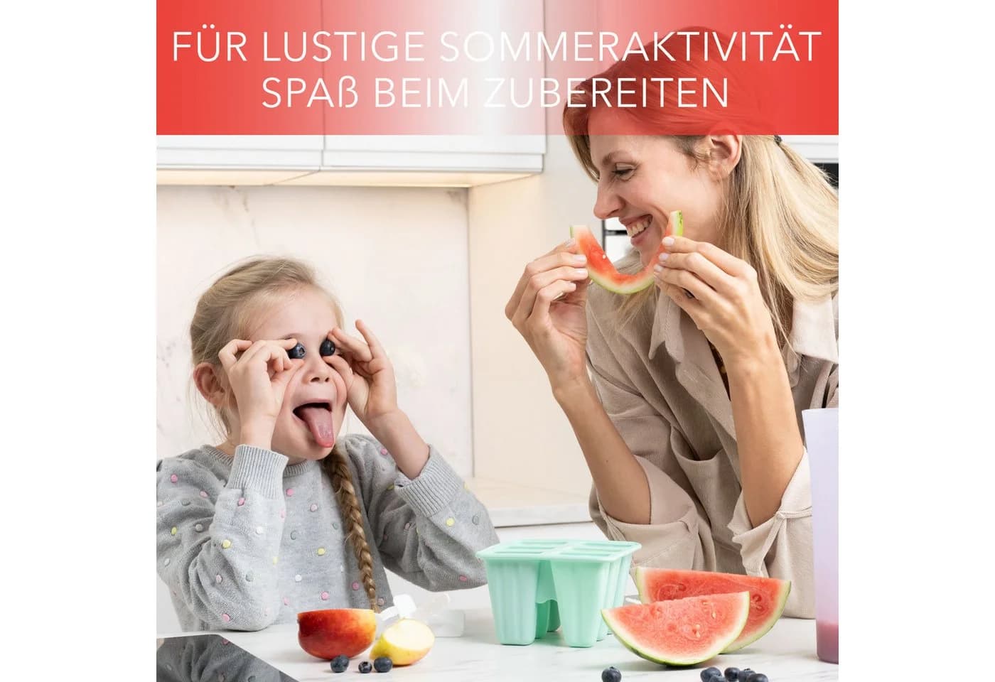 AVANA Eisform Silikon 6er-Set Türkis BPA-frei Wiederverwendbar - Bild 5