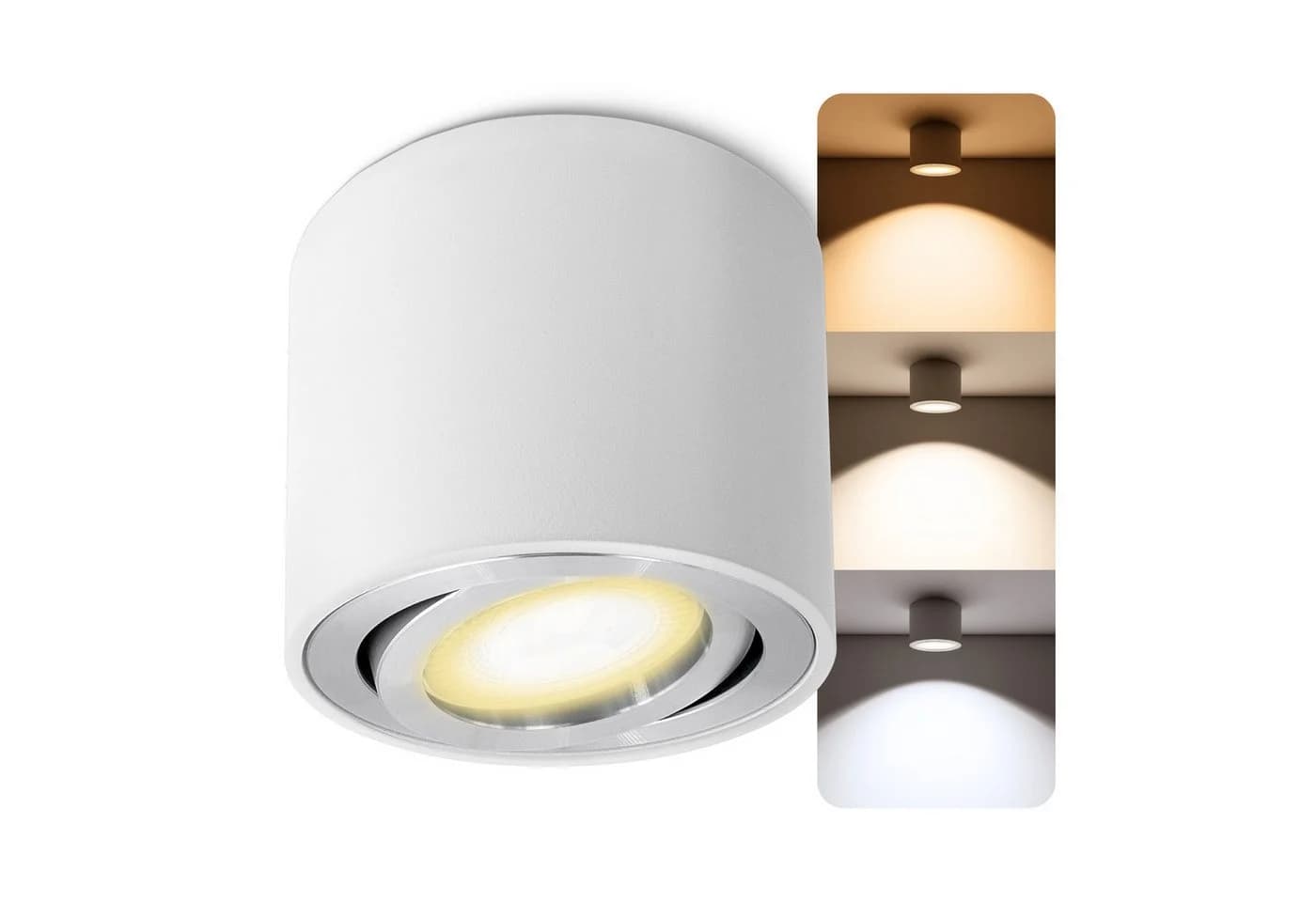 SSC-LUXon CELI-2W Aufbaustrahler schwenkbar weiß GU10 LED Spot - Bild 2