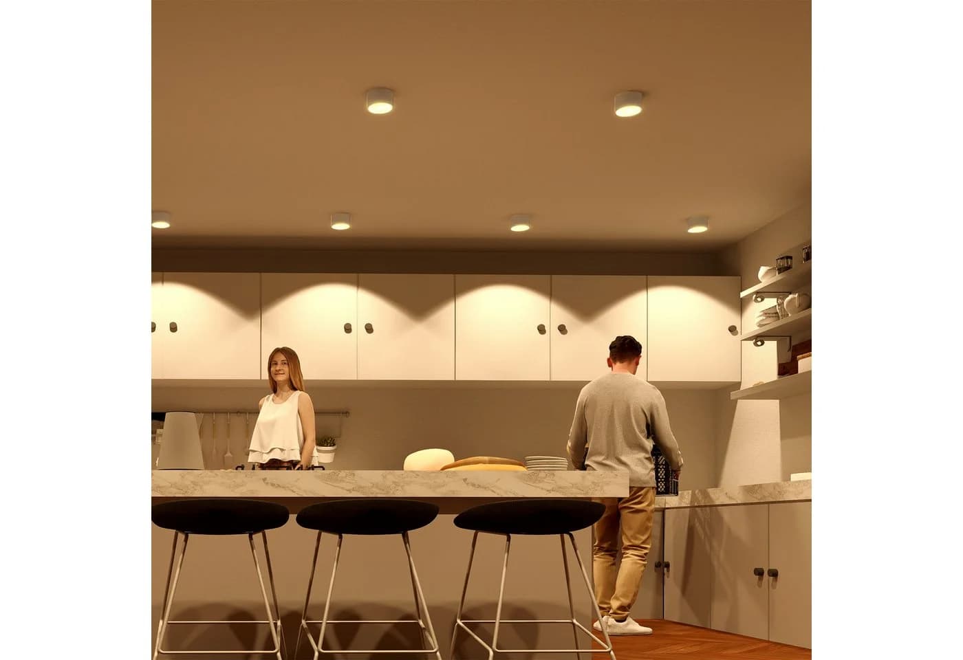 SSC-LUXon LED Aufbaustrahler CELI-X Weiß GX53 Flach - Bild 3