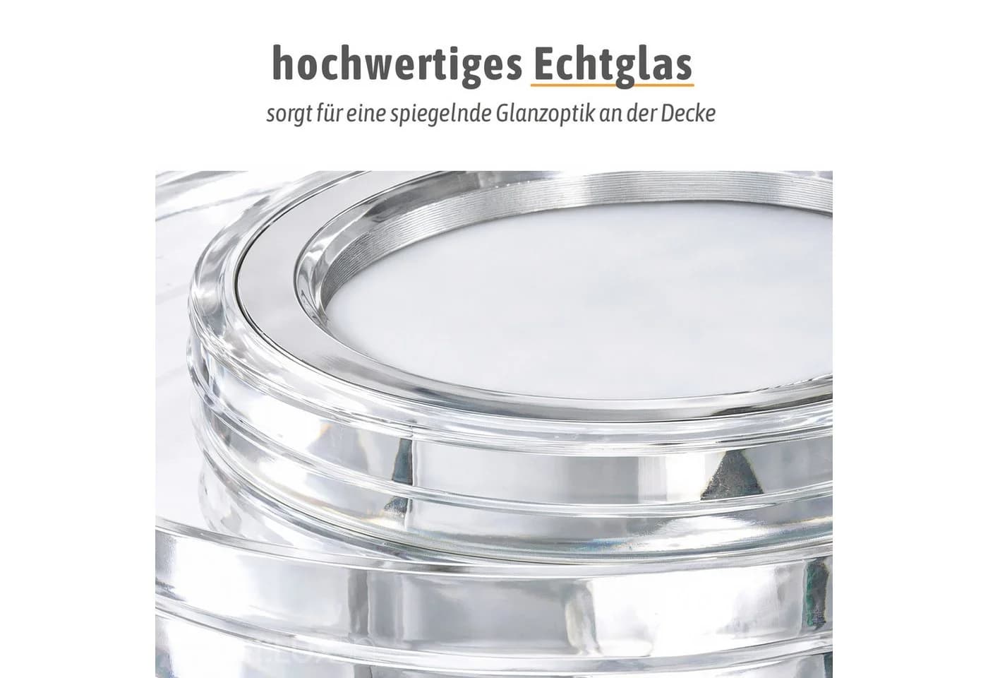 SSC-LUXon LED Einbaustrahler ALINA Glas Aluminium Silber GU10 - Bild 5