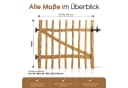 BooGardi Gartentor Haselnuss-Vollholz für Staketenzaun Bild 1