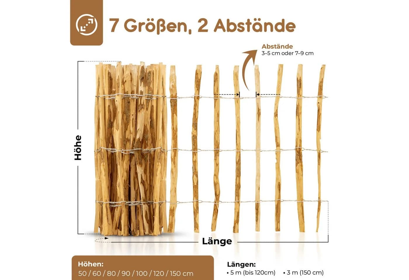 BooGardi Staketenzaun Gartenzaun Holzzaun 60 cm - Bild 3