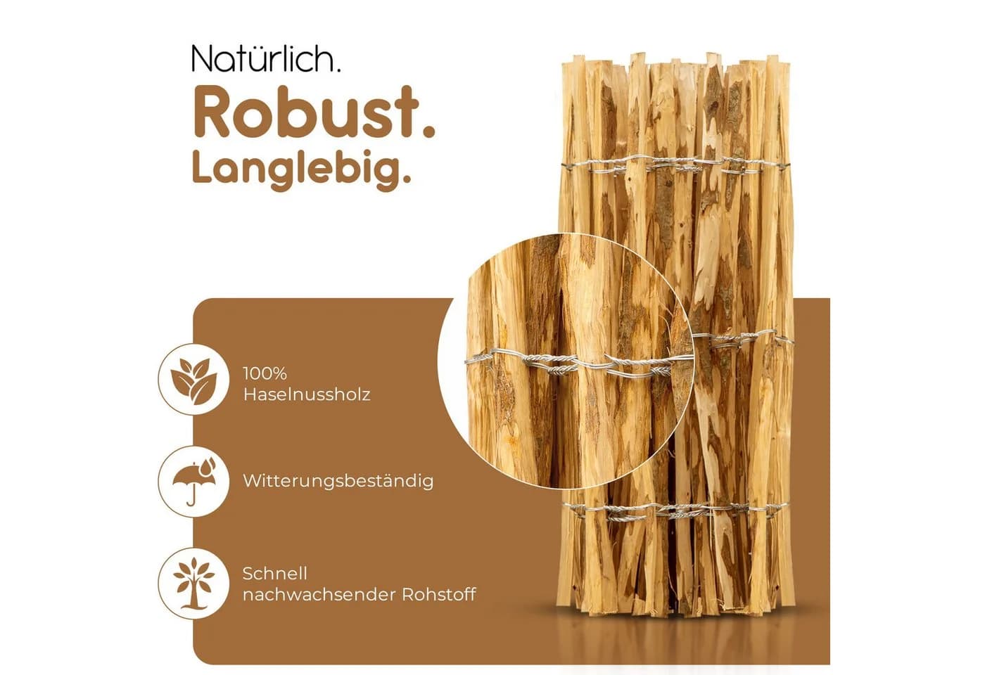 BooGardi Staketenzaun Gartenzaun Holzzaun 60 cm - Bild 5