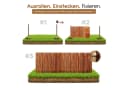 BooGardi Weiden-Zaun Beeteinfassung Braun 3m Bild 3