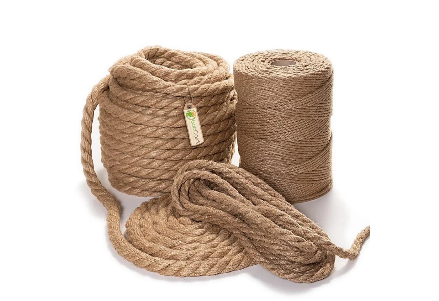 BooGardi Juteseil gedreht Seil (viele Größen · Ø 6mm x 1m), Jute Tauwerk Kordel DIY Makramee Boho Maritime Tau - Bild 2