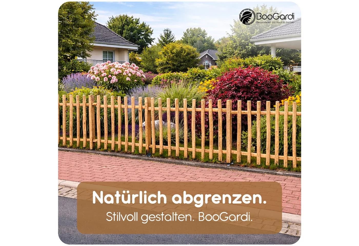 BooGardi Bauernzaun Haselnuss Bausatz