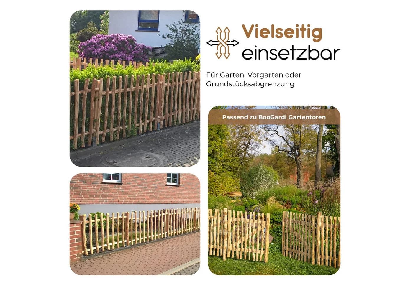 BooGardi Bauernzaun Haselnuss Bausatz - Bild 3