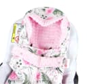 BabyLux Einschlagdecke Rosa + Wilde Blüten 90x90 cm Bild 1