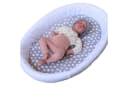 BabyLux Spannbettlaken Kinderwagen 100% Baumwolle Grau Herzen Bild 4