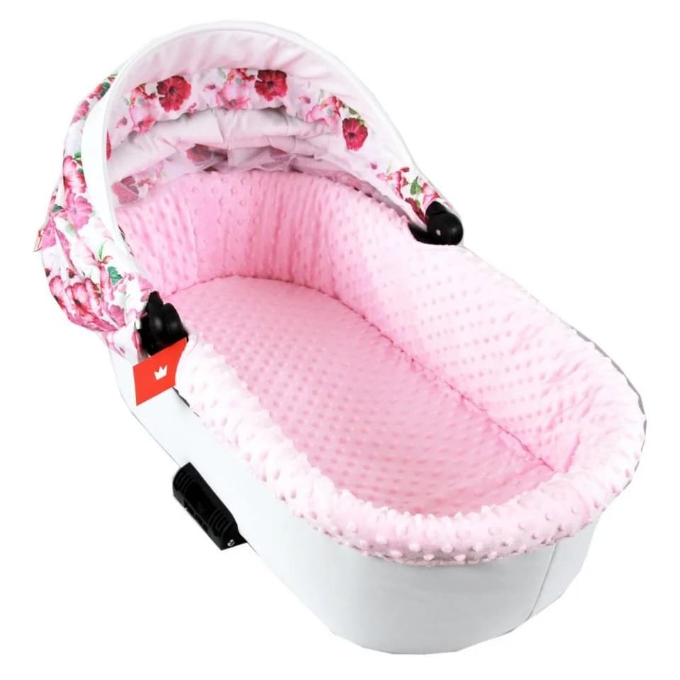 BabyLux Spannbettlaken Kinderwagen Rosa Minky