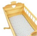 BabyLux Spannbettlaken Grau 40x90 cm für Beistellbett und Wiege Bild 1