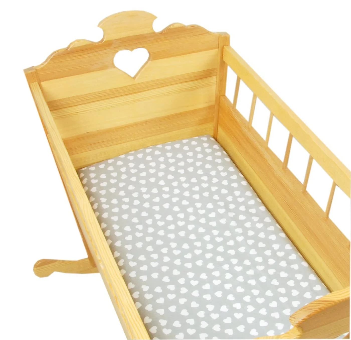 BabyLux Spannbettlaken Grau 40x90 cm für Beistellbett und Wiege