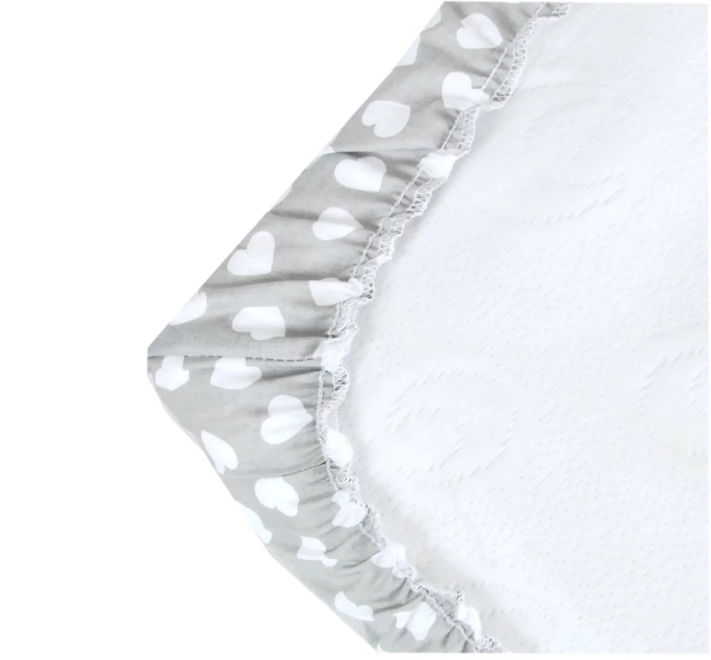 BabyLux Spannbettlaken Grau 40x90 cm für Beistellbett und Wiege - Bild 3