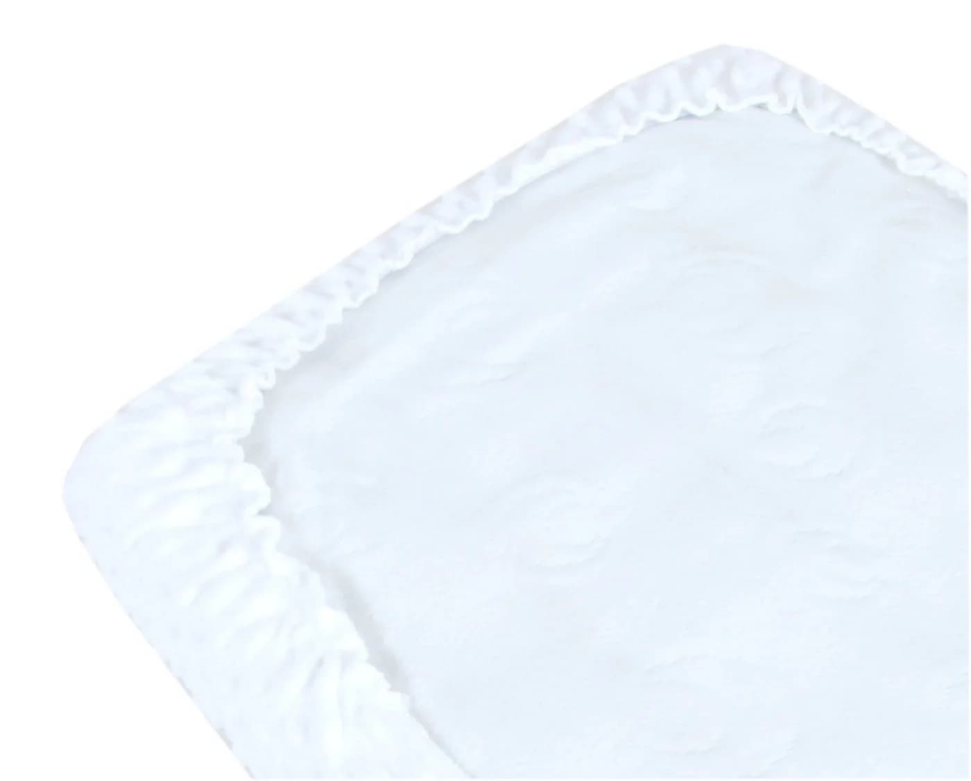 BabyLux Spannbettlaken Minky Weiß 40x90 cm