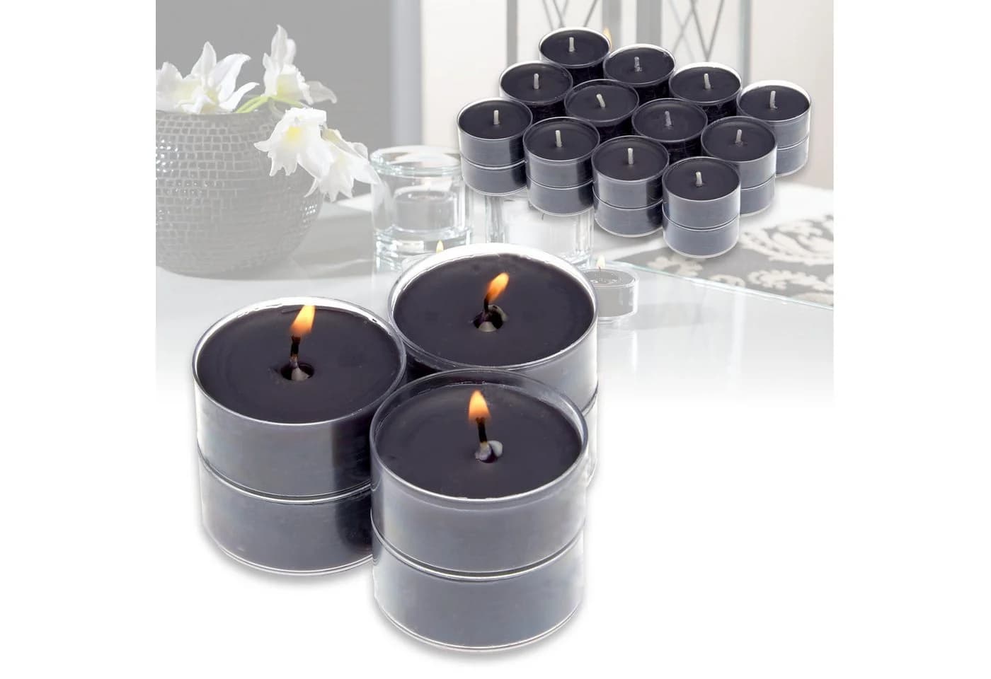 Candelo Teelicht 24er Set Duftkerzen Black Rose - Bild 2