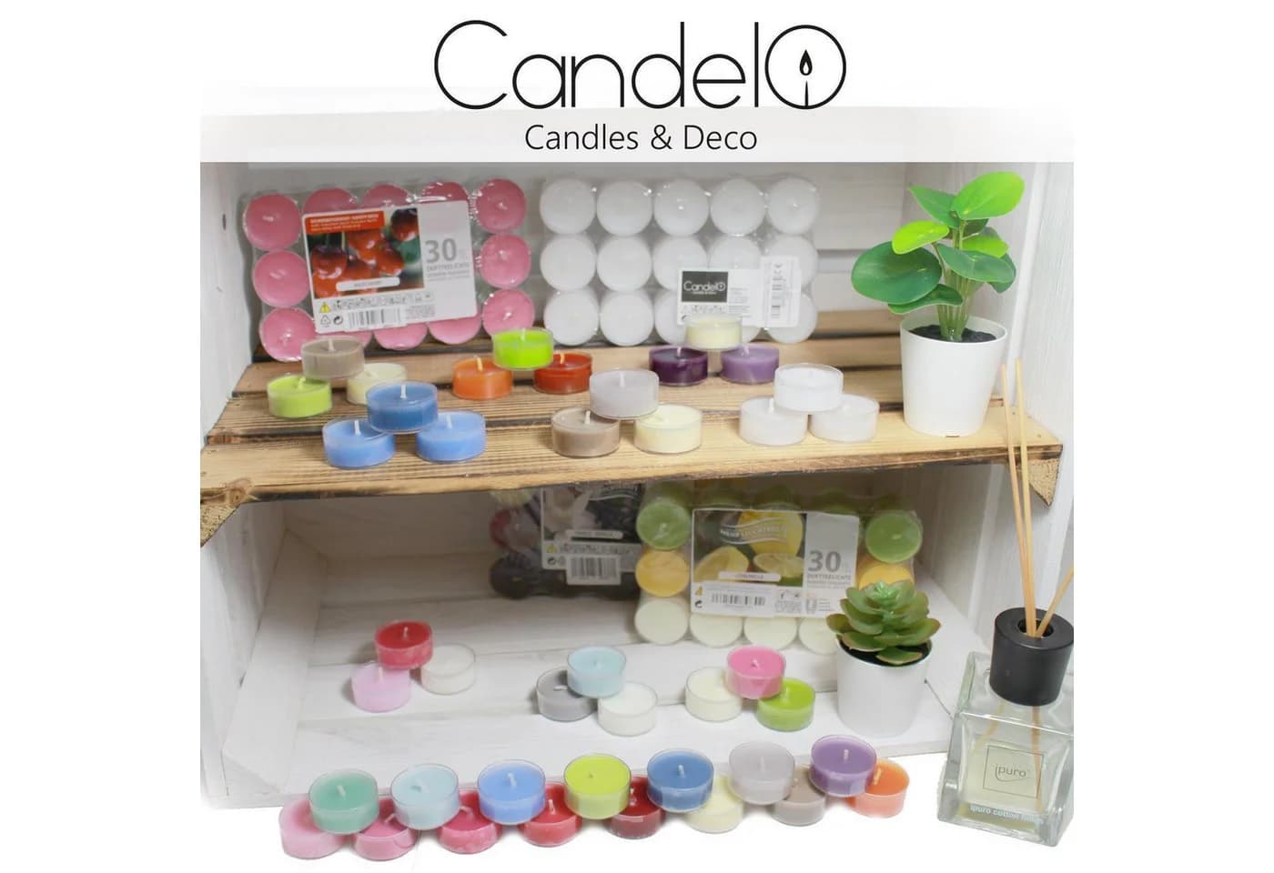 Candelo Teelicht 24er Set Duftkerzen Black Rose - Bild 5