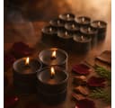 Candelo Duftteelichter Schwarz 24er Set - Black Rose Bild 4