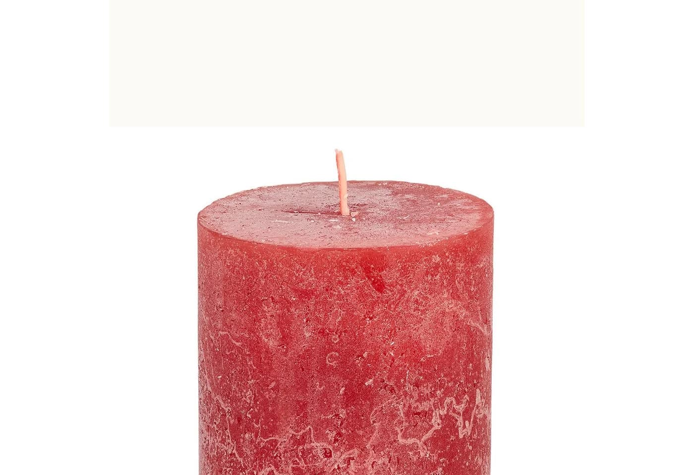 Candelo Stumpenkerze 4er Set Rustik Kerzen Adventskranz Rot - Bild 4
