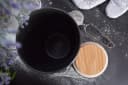 Sendez Vorratsdose 800ml Schwarz Keramik mit Holzdeckel Bild 1